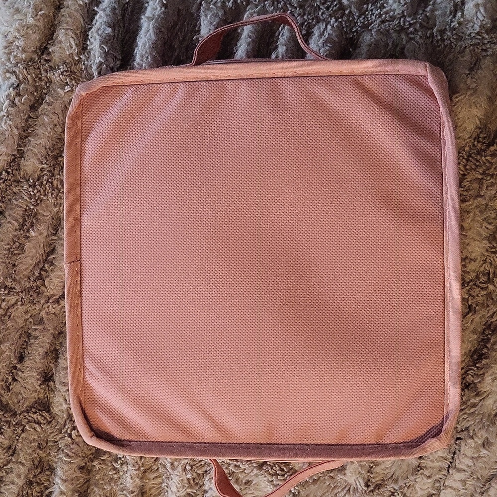 Pink Polka Dot Fabric Storage Baskets / Totes w/ Handles. SET OF 2! - Picture 7 of 8